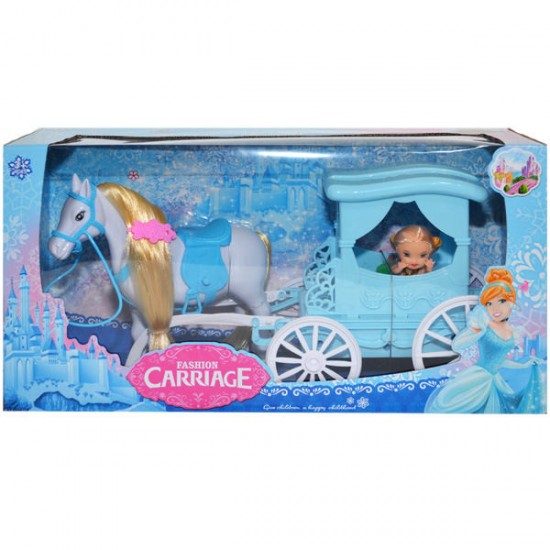 Caleasca cu calut si papusa