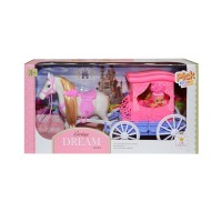 Set papusa cu caleasca si calut 