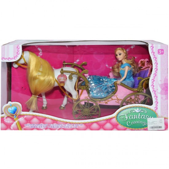 Caleasca cu calut si papusa