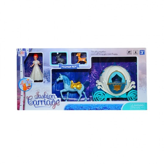  Caleasca cu calut, printesa, lumini si muzica