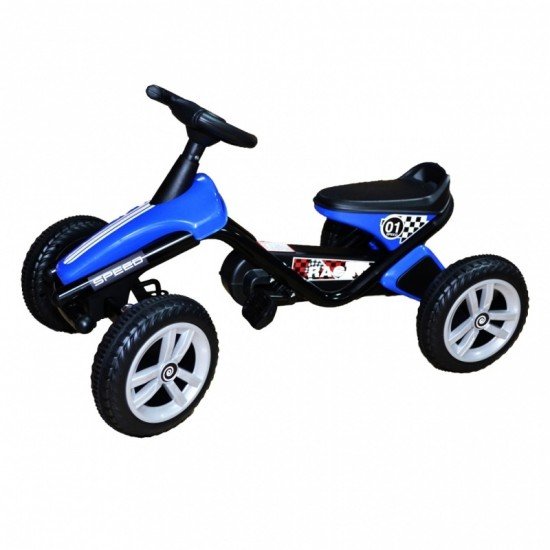 Kart cu pedale Speed Racing Albastru