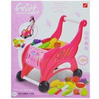 Carucior de cumparaturi cu legume si fructe