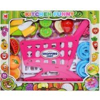 Carucior de cumparaturi cu fructe pretaiate