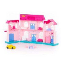 Casuta papusi Sophie cu masina si mobilier Polesie