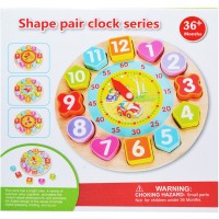 Ceas educativ de lemn cu cuburi 