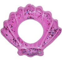 Colac baie gonflabil 60 cm scoica cu sclipici roz