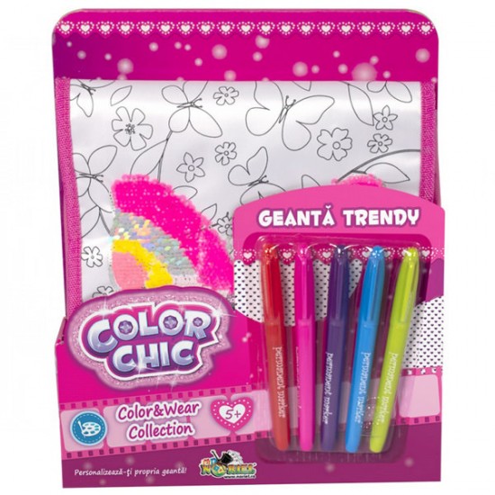 Set creativ de colorat  - Geanta trendy cu paiete reversibile