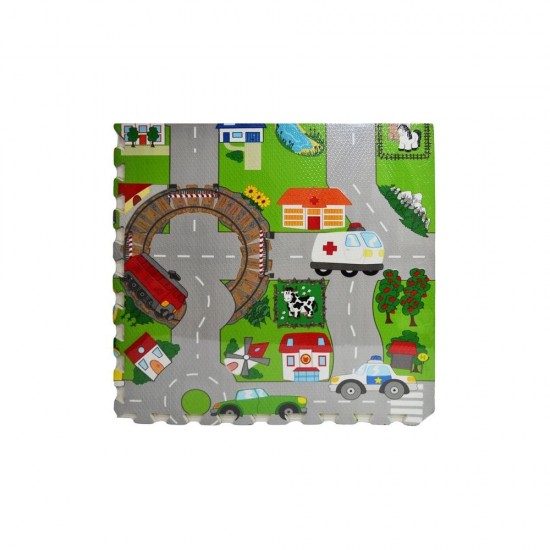 Covoras buretat Circulatie 120x120 cm