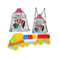 Set cuburi constructii in rucsac 320 piese