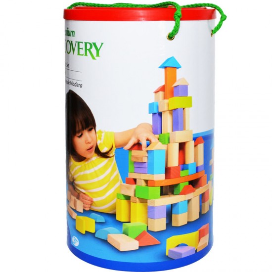 Cuburi din lemn in galetusa 200 piese