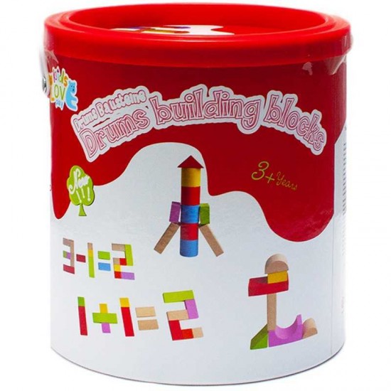 Cuburi din lemn 40 piese