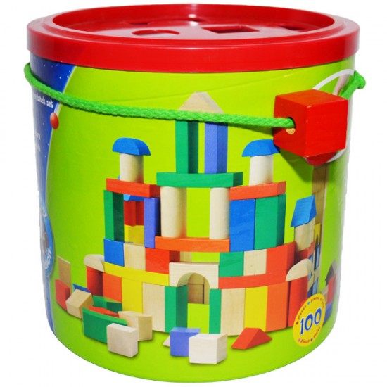 Cuburi din lemn 100 bucati