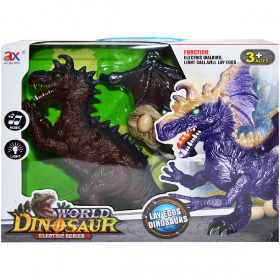 Jucarie interactiva Dinozaur inaripat cu sunete si lumini