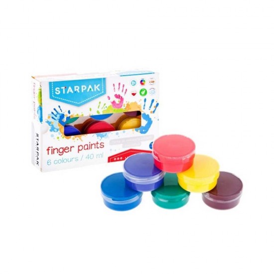 Set 6 culori de pictat cu degetele Starpak