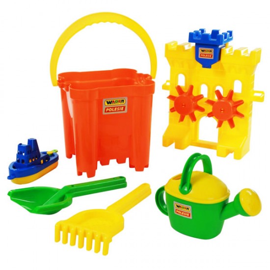 Galeata nisip cu 5 accesorii - Castle Maxi Wader