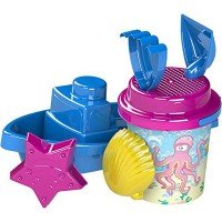 Galetusa nisip cu barcuta si accesorii 7 piese