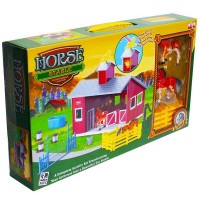 Set de joaca grajd cu caluti, lumina si muzica