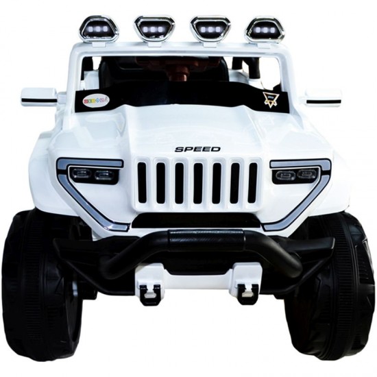 Jeep electric cu telecomanda si 4 motoare 12V Alb