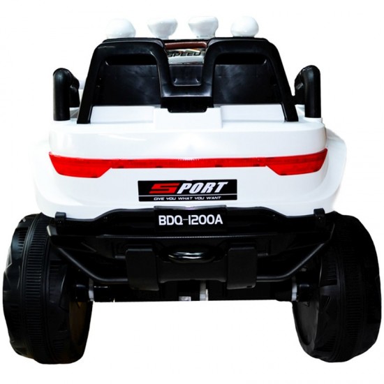 Jeep electric cu telecomanda si 4 motoare 12V Alb