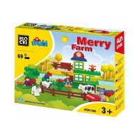 Joc constructie Blocki Mubi - Ferma 69 piese