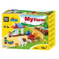 Joc constructie Blocki Mubi - Ferma si caruta 33 piese