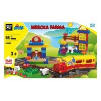 Joc constructie Blocki Mubi - Ferma si trenulet 95 piese