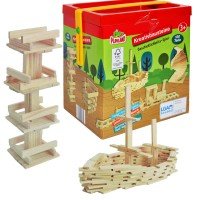 Joc constructii din lemn 120 piese