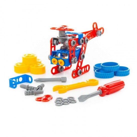 Joc constructii - Micul inginer 91 piese Polesie