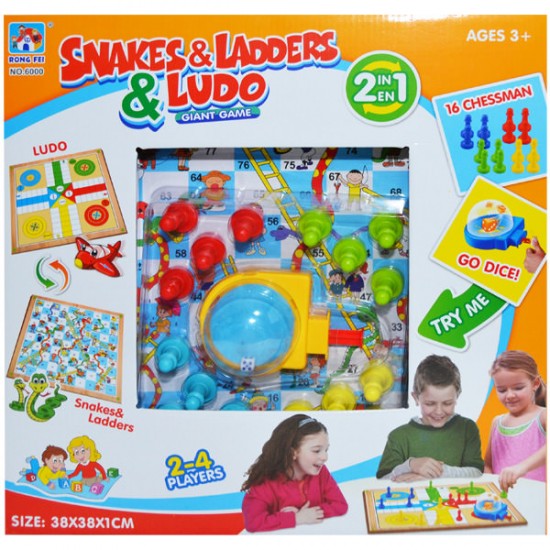 Joc de familie 2 in 1 cu pioni si zar