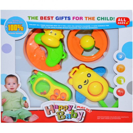Set 4 jucarii zornaitoare Happy Baby