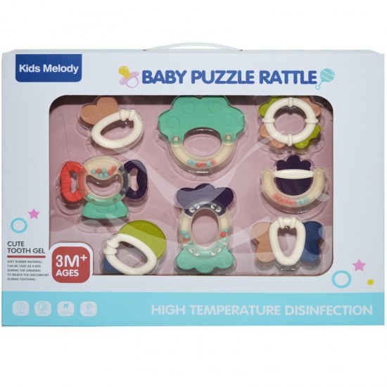 Set jucarii zornaitoare si dentitie 8 piese