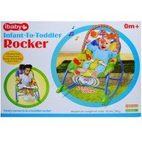 Balansoar bebelusi si scaun 2 in 1 cu vibratii si muzica albastru