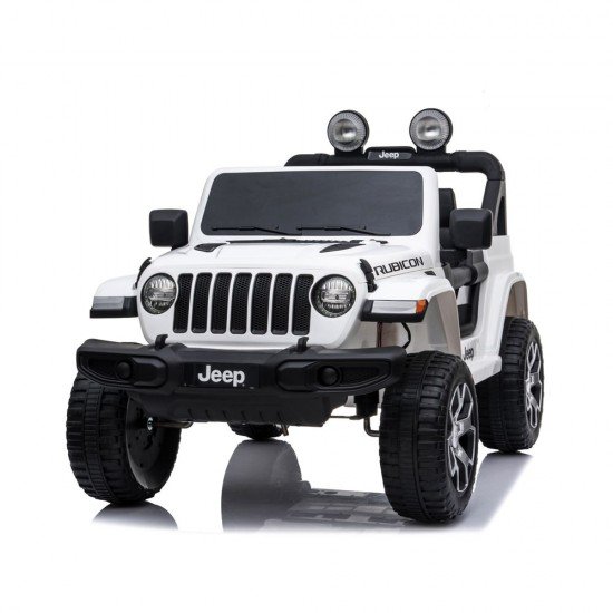 Masina electrica cu telecomanda Jeep Wrangler 12V Alb