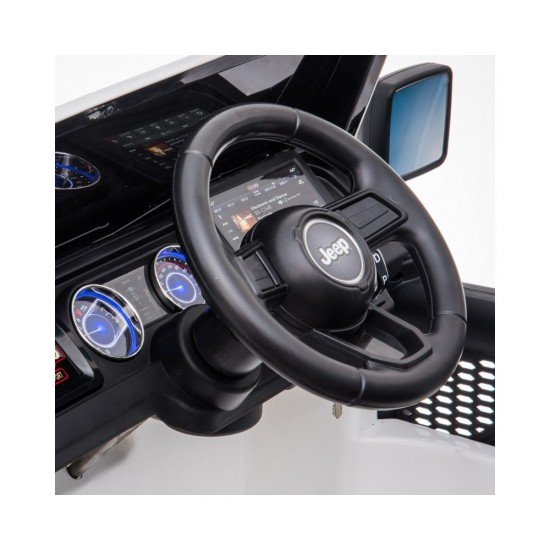 Masina electrica cu telecomanda Jeep Wrangler 12V Alb