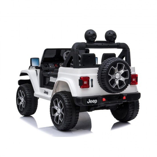 Masina electrica cu telecomanda Jeep Wrangler 12V Alb
