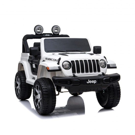 Masina electrica cu telecomanda Jeep Wrangler 12V Alb