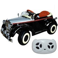 Masina de epoca cu telecomanda si 4 motoare 12V - Negru