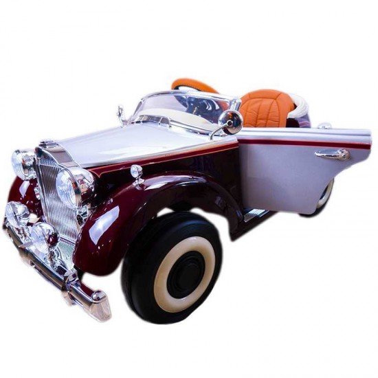 Masina de epoca cu telecomanda si 4 motoare 12V - Rosu