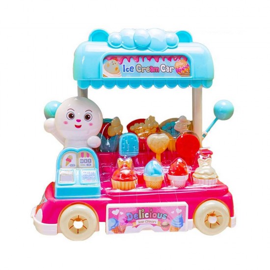 Masina de inghetata cu sunete si lumini roz