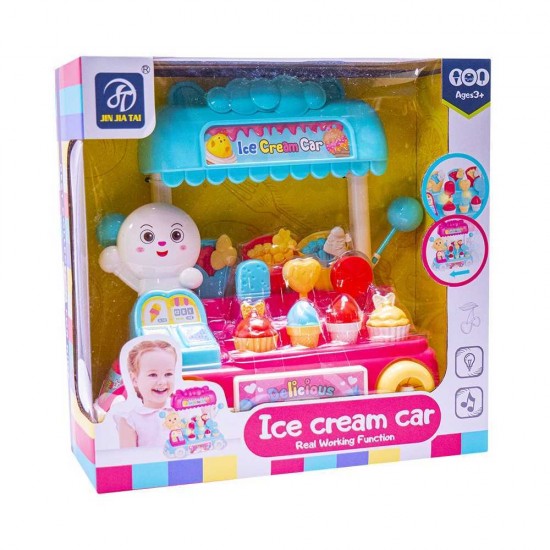 Masina de inghetata cu sunete si lumini roz