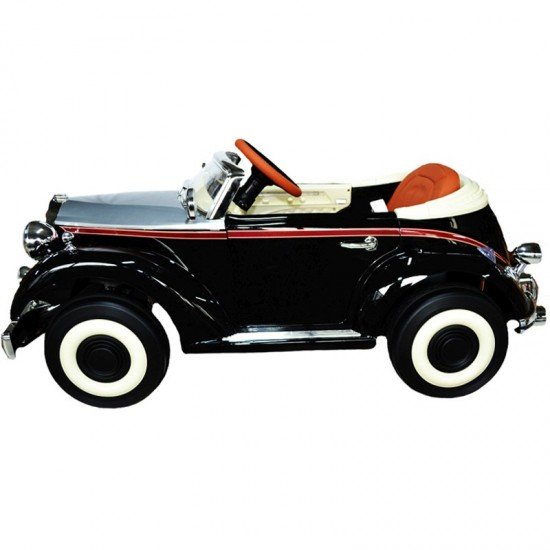 Masina de epoca cu telecomanda si 4 motoare 12V - Negru