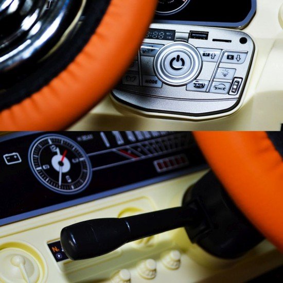 Masina de epoca cu telecomanda si 4 motoare 12V - Negru