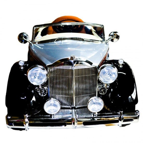 Masina de epoca cu telecomanda si 4 motoare 12V - Negru