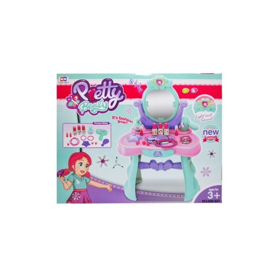 Masuta cu oglinda si accesorii frumusete Pretty