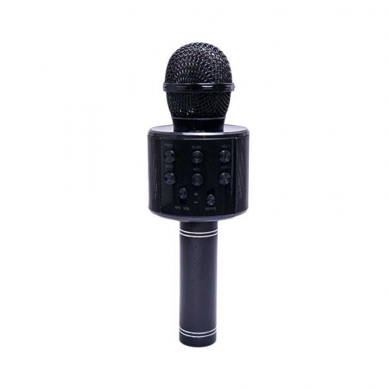 Microfon karaoke cu baterii - Negru