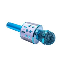 Microfon karaoke cu baterii - Albastru