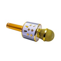 Microfon karaoke cu baterii - Auriu