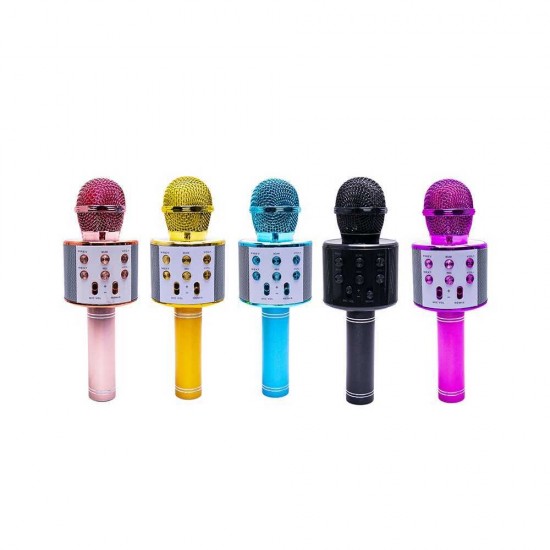 Microfon karaoke cu baterii - Negru