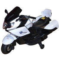 Motocicleta cu acumulator si 2 motoare - Alb