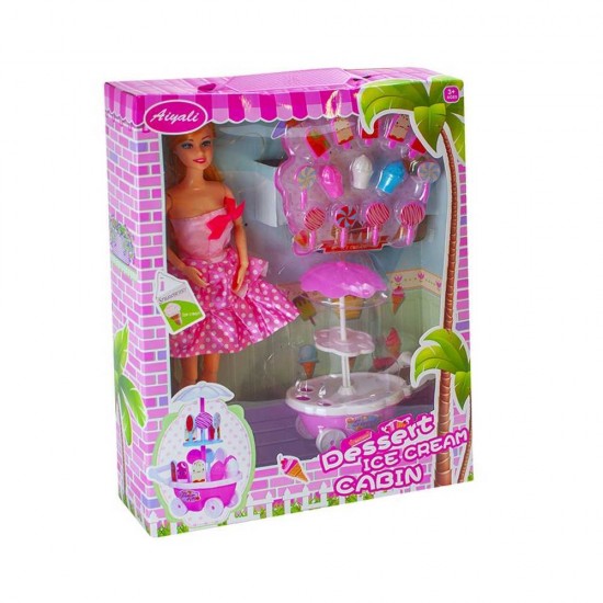 Papusa cu toneta de inghetata